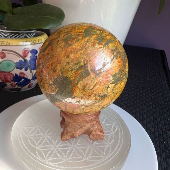 Realgar Crystal Large Sphere 1.2 Lbs - Picture 4 of 14